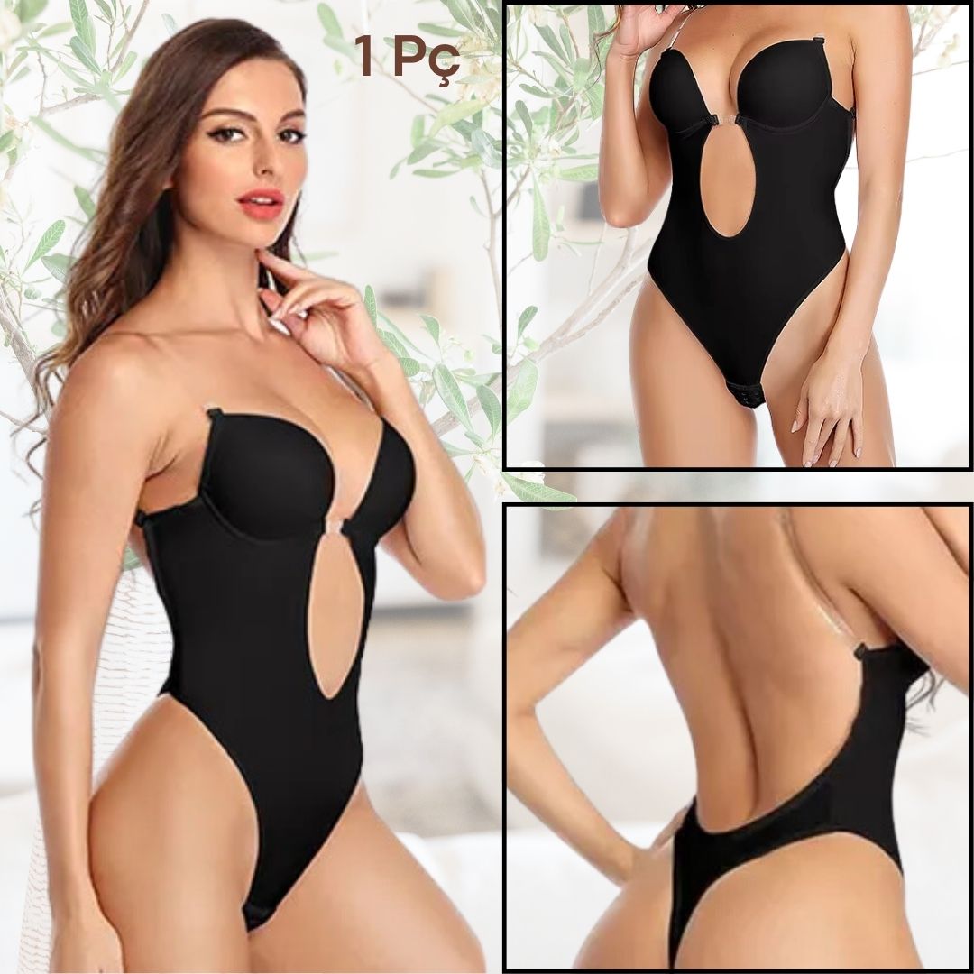 backless bodysuit,
strapless shapewear,
deep v bodysuit,
invisible bra bodysuit,
low back lingerie,
seamless bodysuit,
wedding shapewear