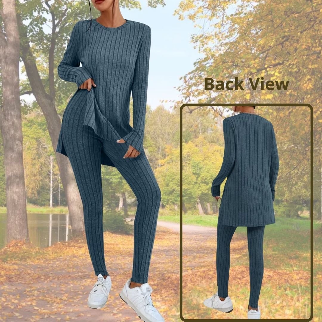 Women's fashion trends,
Women's comfortable clothing,
Women's suit,
Slim long sleeve suit,
Women's autumn/winter set,
Women's elegant set