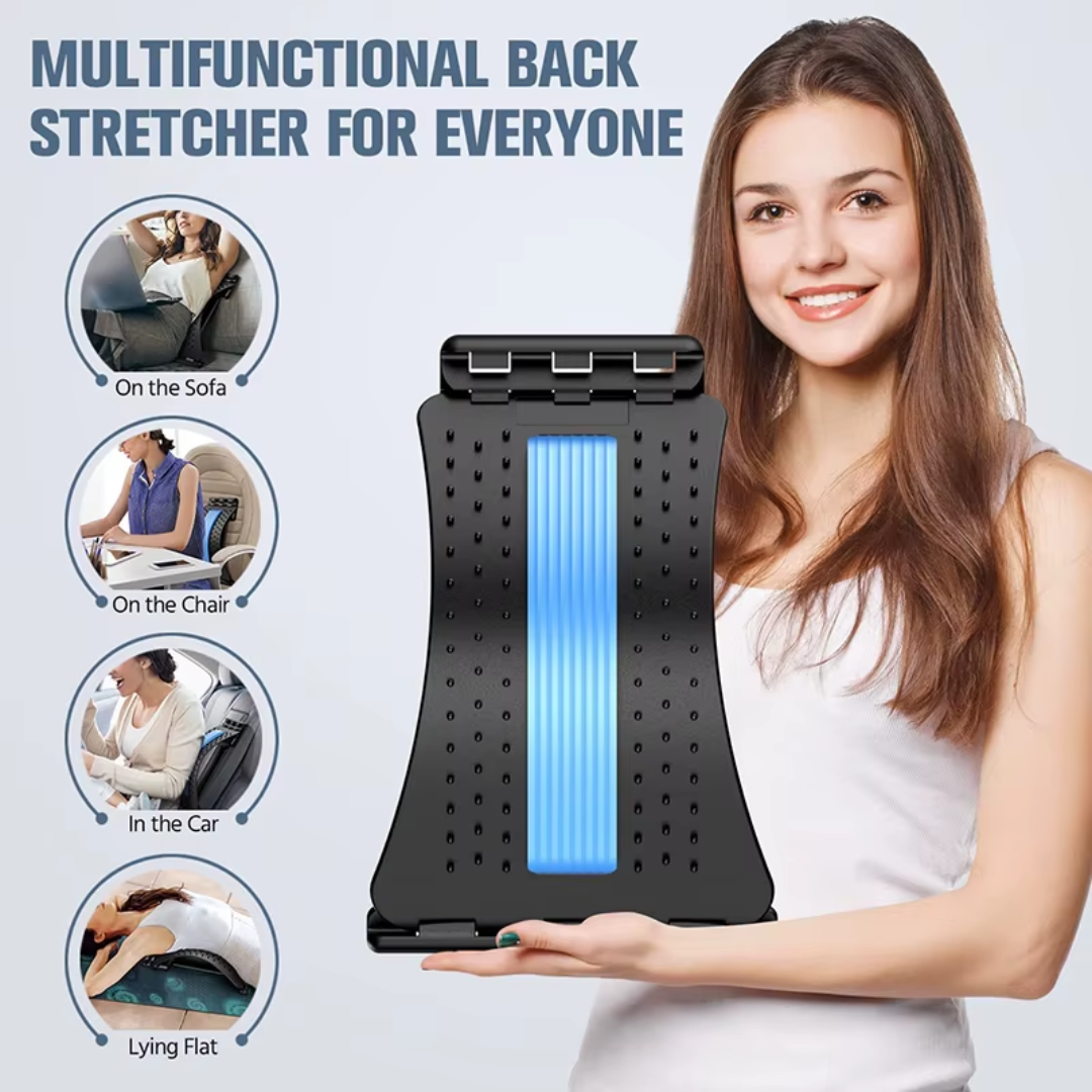 back stretcher,
lumbar massager,
spinal decompression device,
lower back pain relief,
spine alignment tool