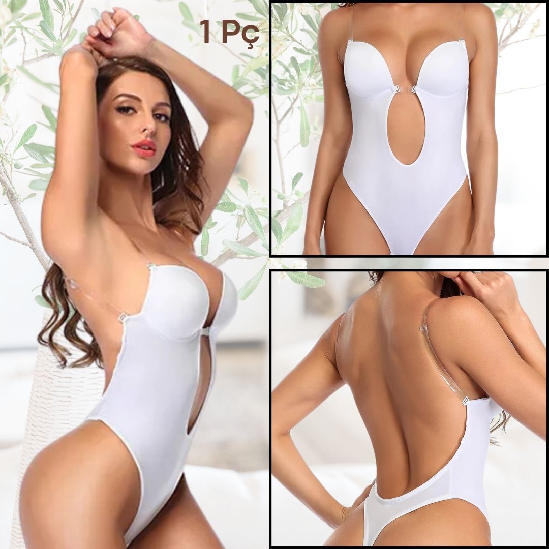 backless bodysuit,
strapless shapewear,
deep v bodysuit,
invisible bra bodysuit,
low back lingerie,
seamless bodysuit,
wedding shapewear