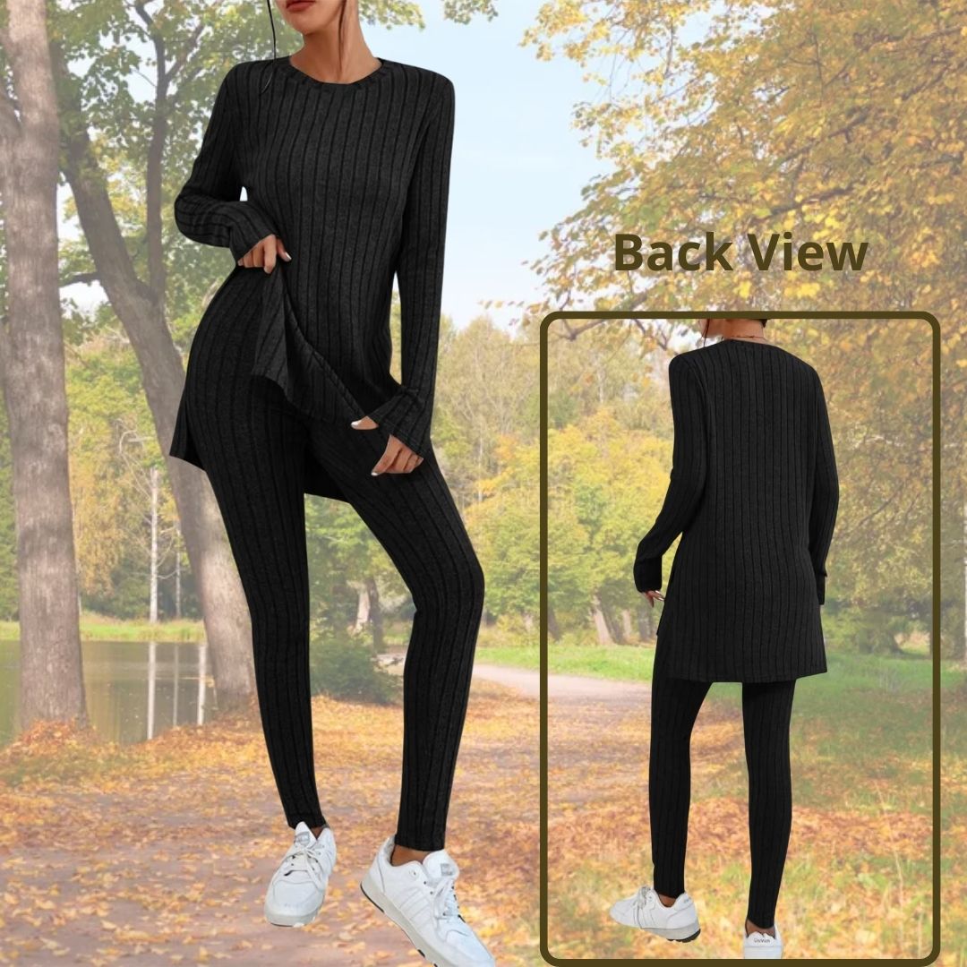 Women's fashion trends,
Women's comfortable clothing,
Women's suit,
Slim long sleeve suit,
Women's autumn/winter set,
Women's elegant set