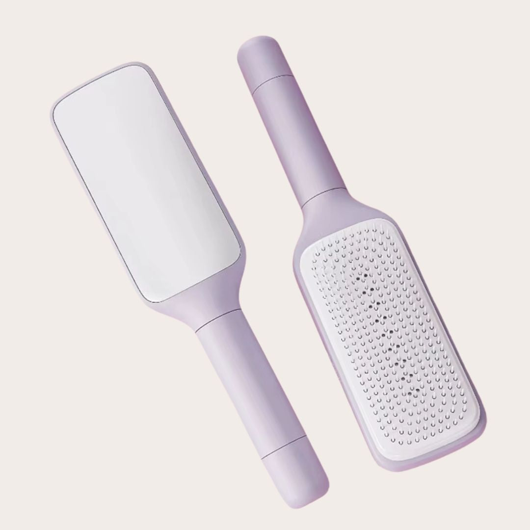 escova de cabelo autolimpante,
escova de cabelo inovadora,
escova fácil de limpar,
escova para todos os tipos de cabelo,
escova autolimpante,
escova desembaraçante