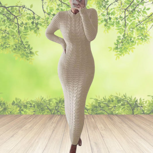 Long sleeve dress,
Women's winter dress,
Fall and winter fashion,
Elegant tunic dress,
Comfortable women's dress,
Autumn and winter dress