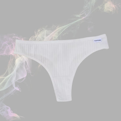 Women's thong,
sexy & comfortable,
ribbed finish,
minimalist thong,
low waist lingerie,
KaressaFashion,
invisible fit,
daily underwear,
cotton thong,
black white beige,